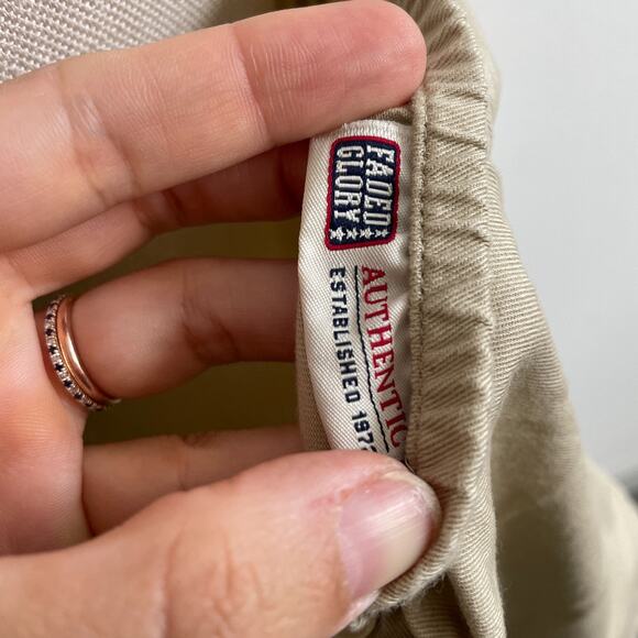 Y2K Faded Glory Top Women L Tan Khaki Halter‎ Polo Collared Preppy Tennis Indie - Picture 4 of 10